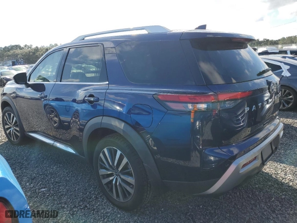 2022 Nissan Pathfinder Platinum with VIN 5N1DR3DG2NC268341, listed as a Copart auction lot 74217384 with 32,555 mi miles and Non Repairable. Bid and sale history available at carsss.com. Image 2.