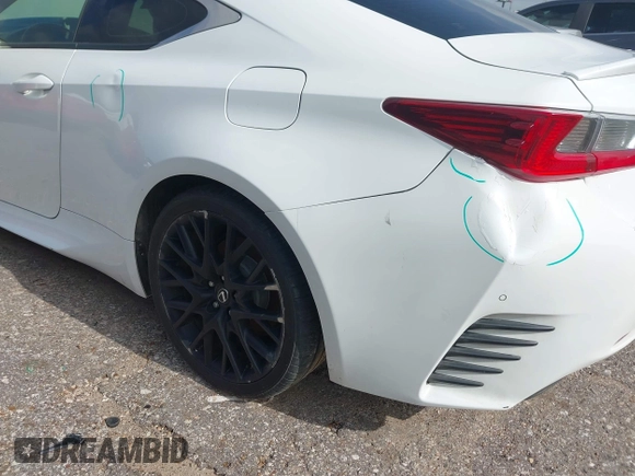 2015 Lexus RC 350 F Sport with VIN JTHHE5BC4F5008864, listed as a IAAI auction lot 42624291 with 103,427 mi miles and . Bid and sale history available at DreamBid. Image 6.