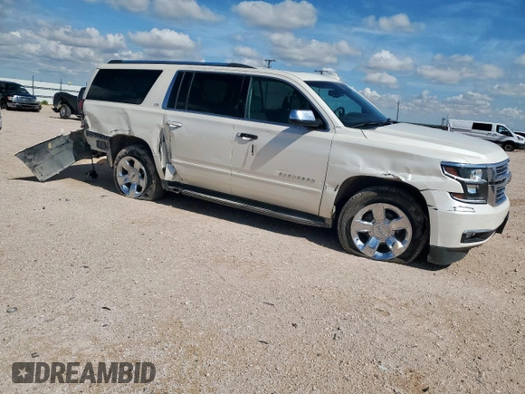 2015 Chevrolet Suburban LTZ with VIN 1GNSCKKC6FR705660, listed as a Copart auction lot 60328685 with 174,247 mi miles and Salvage title. Bid and sale history available at DreamBid. Image 4.