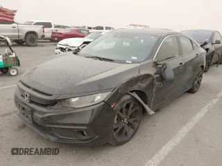 2019 Honda Civic Sedan Sport with VIN 19XFC2F85KE007482, listed as a IAAI auction lot 41545624 with 86,327 mi miles. Bid and sale history available at carsss.com. Image 17.