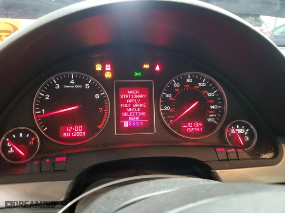 2005 Audi A4 1.8T with VIN WAUJC68E75A043439, listed as a Copart auction lot 72220904 with 152,747 mi miles and Non Repairable. Bid and sale history available at carsss.com. Image 9.