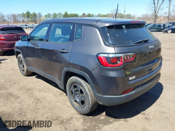 2018 Jeep Compass Sport with VIN 3C4NJCAB7JT107040, listed as a IAAI auction lot 41993385 with 251,154 mi miles. Bid and sale history available at carsss.com. Image 3.