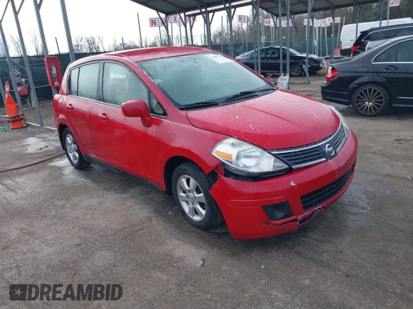 2007 Nissan Versa 1.8 S with VIN 3N1BC13E37L385700, listed as a IAAI auction lot 41607973 with 180,407 mi miles. Bid and sale history available at carsss.com. Image 1.