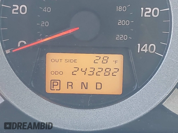 2008 Toyota RAV4 with VIN JTMBD33V985204610, listed as a IAAI auction lot 41637157 with 243,282 mi miles. Bid and sale history available at carsss.com. Image 7.