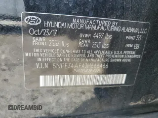 2018 Hyundai Sonata SEL with VIN 5NPE34AF4JH666466, listed as a Copart auction lot 51735175 with 76,997 mi miles and Salvage Title. Bid and sale history available at DreamBid. Image 13.