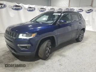 2020 Jeep Compass High Altitude z VIN 3C4NJDCB0LT138832, wystawiony jako Copart lot #79092244 z przebiegiem 81 053 mil mil oraz Czysty tytuł • Clean title. Historia ofert i sprzedaży dostępna na DreamBid. Obrazek 1.