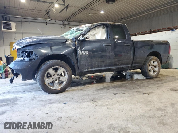 2018 Ram 1500 Express with VIN 1C6RR7FG1JS328048, listed as a Copart auction lot 88627385 with 62,639 mi miles and Salvage Title. Bid and sale history available at carsss.com. Image 1.