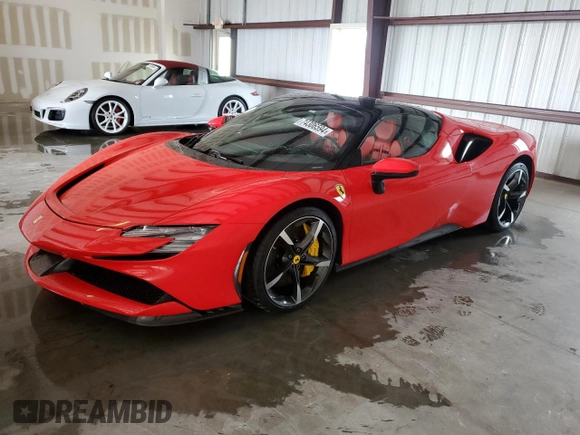 2024 Ferrari SF90 z VIN ZFF96NMAXR0307213, wystawiony jako Copart lot #74306594 z przebiegiem Nie podano mil oraz Nie do naprawy. Historia ofert i sprzedaży dostępna na DreamBid. Obrazek 1.