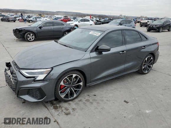 2023 Audi S3 Prestige z VIN WAUJ3DGY5PA099401, wystawiony jako Copart lot #43055445 z przebiegiem 16 731 mil mil oraz Szkoda całkowita • Salvage title. Historia ofert i sprzedaży dostępna na DreamBid. Obrazek 1.
