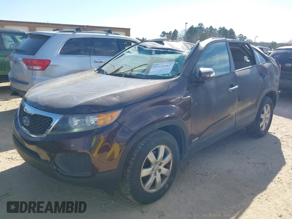 2012 Kia Sorento LX with VIN 5XYKTDA22CG267971, listed as a IAAI auction lot 41628962 with 170,195 mi miles. Bid and sale history available at carsss.com. Image 2.