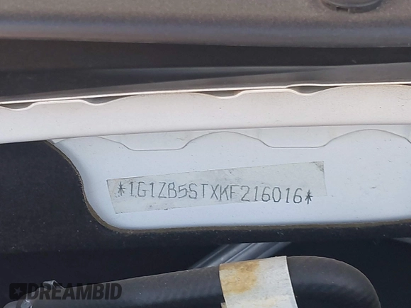 2019 Chevrolet Malibu LS with VIN 1G1ZB5STXKF216016, listed as a IAAI auction lot 41869107 with 60,239 mi miles and . Bid and sale history available at DreamBid. Image 9.
