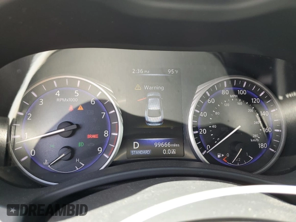 2015 Infiniti Q50 Sport with VIN JN1BV7AP4FM344160, listed as a Copart auction lot 61480985 with 99,666 mi miles and Salvage title. Bid and sale history available at DreamBid. Image 9.