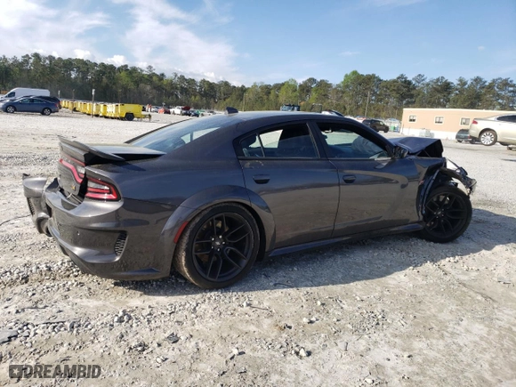 2022 Dodge Charger Scat Pack with VIN 2C3CDXGJ3NH191395, listed as a Copart auction lot 48655404 with 25,444 mi miles and Salvage Title. Bid and sale history available at carsss.com. Image 3.