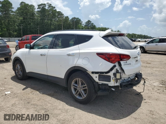 2017 Hyundai Santa Fe 2.4L with VIN 5XYZU3LB3HG456574, listed as a Copart auction lot 61658595 with 55,997 mi miles and Salvage title. Bid and sale history available at DreamBid. Image 2.
