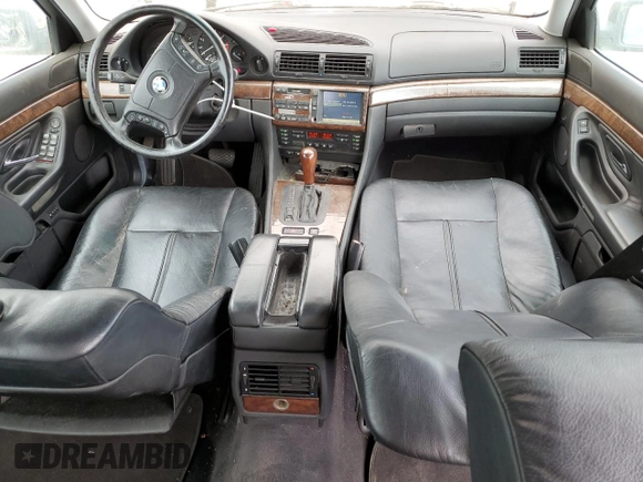 2000 BMW 7 Series 740iL with VIN WBAGH8340YDP12367, listed as a Copart auction lot 49582164 with 177,882 mi miles and Salvage Title. Bid and sale history available at carsss.com. Image 8.