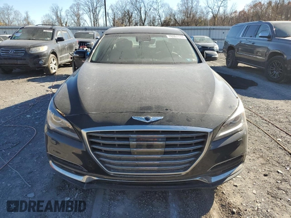 2018 Genesis G80 3.8L with VIN KMHGN4JEXJU250000, listed as a Copart auction lot 79301174 with 74,636 mi miles and Salvage title. Bid and sale history available at DreamBid. Image 5.