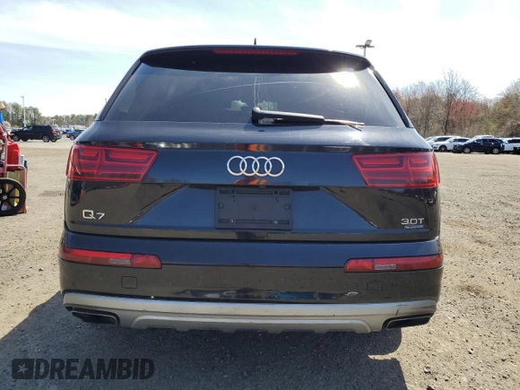 2018 Audi Q7 Premium Plus with VIN WA1LAAF70JD051877, listed as a Copart auction lot 54546685 with 121,056 mi miles and Clean Title. Bid and sale history available at carsss.com. Image 6.