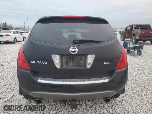 2007 Nissan Murano SL with VIN JN8AZ08TX7W528391, listed as a Copart auction lot 52120565 with Not provided miles and Salvage title. Bid and sale history available at DreamBid. Image 6.