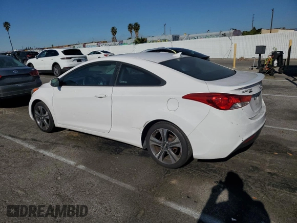 2013 Hyundai Elantra Coupe SE with VIN KMHDH6AE2DU006528, listed as a Copart auction lot 87547195 with 81,980 mi miles and Salvage Title. Bid and sale history available at carsss.com. Image 2.