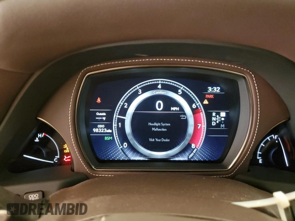 2019 Lexus LS 500 with VIN JTHC51FF6K5006583, listed as a Copart auction lot 81748074 with 98,323 mi miles and Salvage title. Bid and sale history available at DreamBid. Image 9.