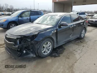 2016 Kia Optima LX z VIN 5XXGT4L3XGG100828, wystawiony jako Copart lot #51056235 z przebiegiem 140 702 mil mil oraz Czysty tytuł • Clean title. Historia ofert i sprzedaży dostępna na DreamBid. Obrazek 1.