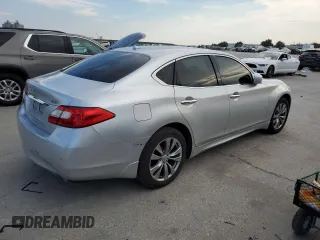 2013 Infiniti M37 with VIN JN1BY1AR7DM604599, listed as a Copart auction lot 71824994 with 0 mi miles and Salvage Title. Bid and sale history available at carsss.com. Image 3.