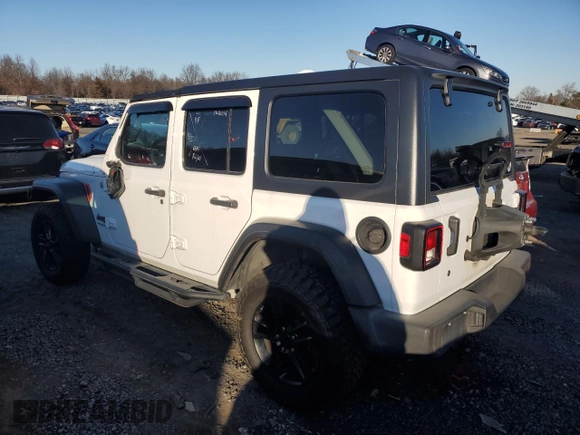 2020 Jeep Wrangler Unlimited Willys with VIN 1C4HJXDN9LW154108, listed as a Copart auction lot 84794694 with 64,609 mi miles and Salvage title. Bid and sale history available at DreamBid. Image 2.