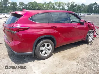 2021 Toyota Highlander L with VIN 5TDBZRBH8MS529396, listed as a IAAI auction lot 42708605 with 49,455 mi miles and . Bid and sale history available at DreamBid. Image 4.