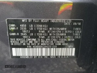2017 Subaru Outback Limited with VIN 4S4BSEKC0H3251209, listed as a Copart auction lot 61591455 with 62,886 mi miles and Salvage title. Bid and sale history available at DreamBid. Image 13.