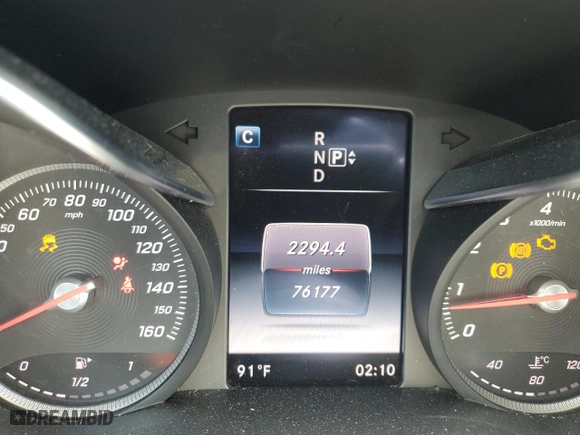 2015 Mercedes-Benz C-Class C 300 with VIN 55SWF4JBXFU066323, listed as a Copart auction lot 51364375 with 76,177 mi miles and Salvage Title. Bid and sale history available at carsss.com. Image 9.