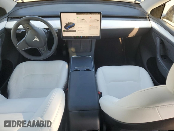 2023 Tesla Model Y Long Range with VIN 7SAYGDEE7PA146322, listed as a Copart auction lot 54071165 with 38,334 mi miles and Salvage Title. Bid and sale history available at DreamBid. Image 8.
