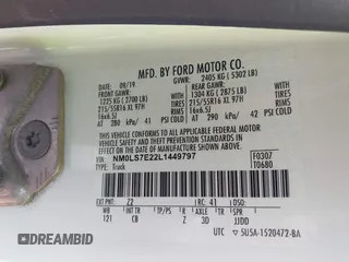 2020 Ford Transit Connect XL with VIN NM0LS7E22L1449797, listed as a IAAI auction lot 42452532 with 125,799 mi miles and . Bid and sale history available at DreamBid. Image 9.