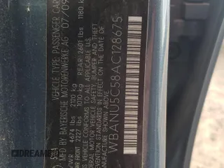 2010 BMW 5 Series 528i with VIN WBANU5C58AC128675, listed as a Copart auction lot 49056904 with 147,410 mi miles and Clean Title. Bid and sale history available at carsss.com. Image 12.