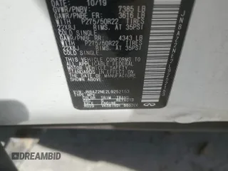 2020 Infiniti QX80 Luxe z VIN JN8AZ2NE2L9252153, wystawiony jako Copart lot #52533615 z przebiegiem 74 577 mil mil oraz Szkoda całkowita • Salvage title. Historia ofert i sprzedaży dostępna na DreamBid. Obrazek 15.
