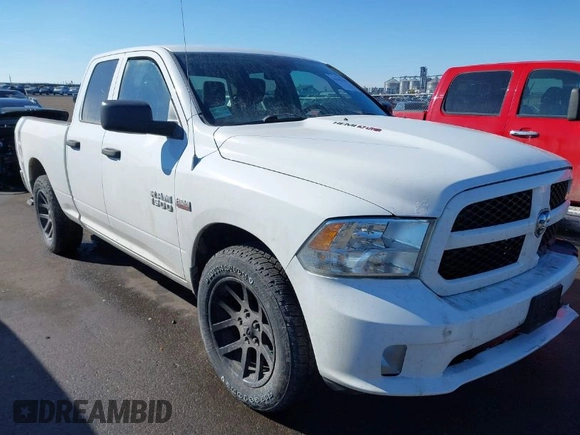 2014 Ram 1500 Express with VIN 1C6RR7FTXES119572, listed as a IAAI auction lot 41655142 with 143,232 mi miles. Bid and sale history available at carsss.com. Image 1.