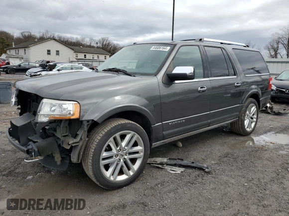 2017 Ford Expedition EL Platinum with VIN 1FMJK1MT7HEA62790, listed as a Copart auction lot 44686164 with 147,796 mi miles and Salvage Title. Bid and sale history available at carsss.com. Image 1.