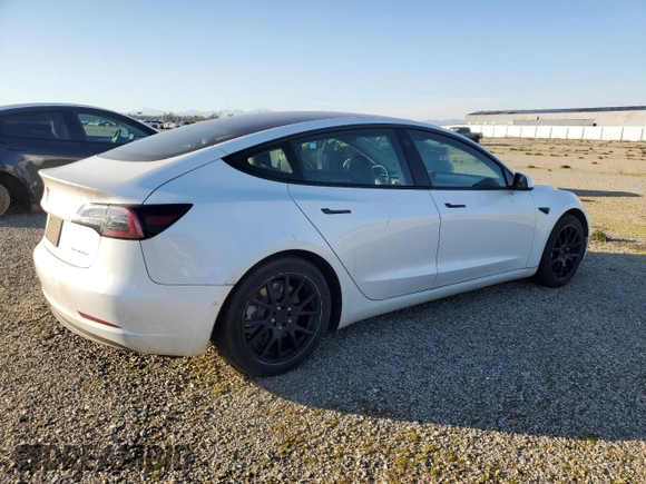 2022 Tesla Model 3 Long Range with VIN 5YJ3E1EB9NF222043, listed as a Copart auction lot 89331745 with 49,361 mi miles and Salvage Title. Bid and sale history available at carsss.com. Image 3.