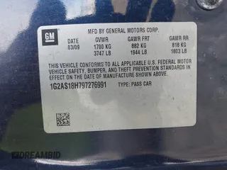 2009 Pontiac G5 with VIN 1G2AS18H797276991, listed as a IAAI auction lot 41855397 with 131,376 mi miles. Bid and sale history available at carsss.com. Image 9.