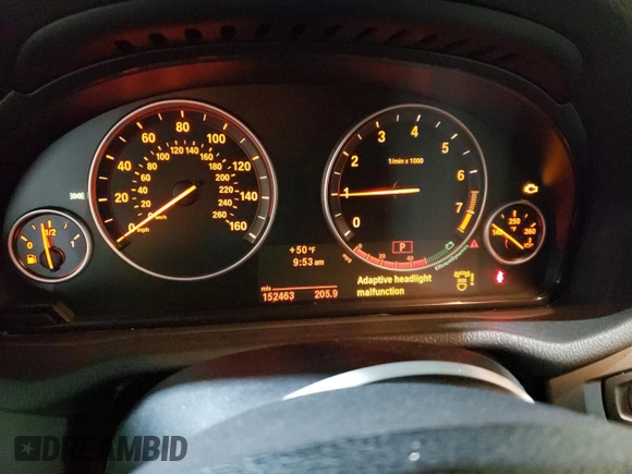 2011 BMW X3 35i with VIN 5UXWX7C57BLL15125, listed as a Copart auction lot 48392785 with 152,463 mi miles and Salvage Title. Bid and sale history available at DreamBid. Image 9.