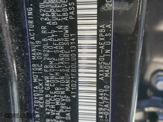 2020 Toyota Avalon Hybrid Limited with VIN 4T1D21FB0LU013141, listed as a Copart auction lot 47831925 with 33,627 mi miles and Salvage Title. Bid and sale history available at carsss.com. Image 12.