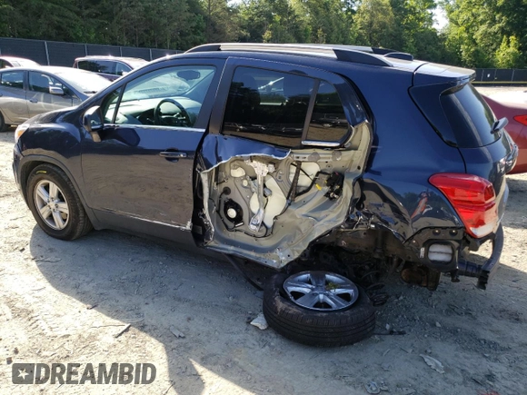 2018 Chevrolet Trax LT with VIN 3GNCJPSBXJL391283, listed as a Copart auction lot 58228034 with 53,040 mi miles and Salvage Title. Bid and sale history available at carsss.com. Image 2.