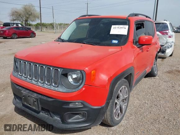 2016 Jeep Renegade Latitude with VIN ZACCJABT8GPC46743, listed as a IAAI auction lot 41752976 with 110,406 mi miles and . Bid and sale history available at DreamBid. Image 18.