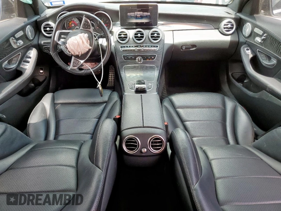 2015 Mercedes-Benz C 300 Luxury with VIN 55SWF4KB0FU013726, listed as a Copart auction lot 62766725 with 75,380 mi miles and Salvage title. Bid and sale history available at DreamBid. Image 8.