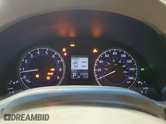 2015 Infiniti Q40 with VIN JN1CV6AR0FM521867, listed as a Copart auction lot 64668144 with 42,905 mi miles and Salvage Title. Bid and sale history available at carsss.com. Image 9.