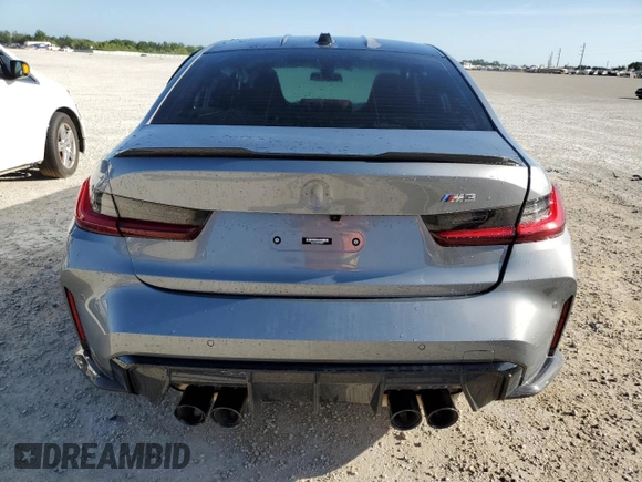 2023 BMW M3 with VIN WBS53AY08PFP08696, listed as a Copart auction lot 50433723 with 2,855 mi miles and Non repairable. Bid and sale history available at DreamBid. Image 6.