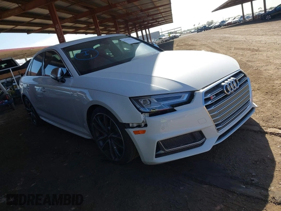 2018 Audi S4 Prestige z VIN WAUC4AF49JA019401, wystawiony jako IAAI lot #42143099 z przebiegiem 50 206 mil mil oraz . Historia ofert i sprzedaży dostępna na DreamBid. Obrazek 1.