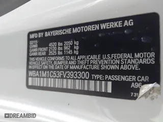 2015 BMW 2 Series M235i with VIN WBA1M1C53FV393300, listed as a IAAI auction lot 41926019 with 180,949 mi miles. Bid and sale history available at carsss.com. Image 9.