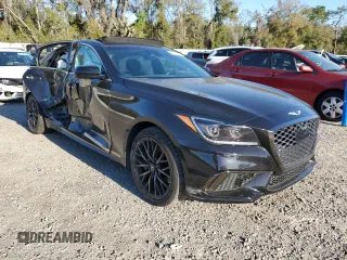2019 Genesis G80 3.3T Sport with VIN KMHGN4JB3KU300405, listed as a Copart auction lot 46150295 with 53,482 mi miles and Salvage Title. Bid and sale history available at carsss.com. Image 4.