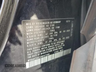 2012 Volkswagen Tiguan SE with VIN WVGAV7AX1CW557300, listed as a Copart auction lot 58975585 with 183,344 mi miles and Salvage title. Bid and sale history available at DreamBid. Image 14.