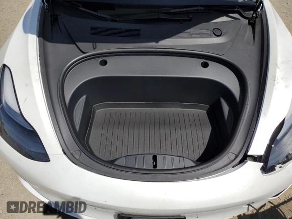 2023 Tesla Model 3 with VIN 5YJ3E1EA0PF623233, listed as a Copart auction lot 55781355 with 26,301 mi miles and Salvage title. Bid and sale history available at DreamBid. Image 11.
